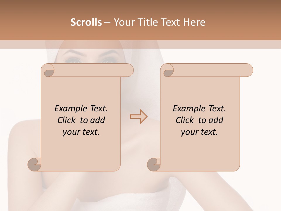 A Woman With A Towel On Her Head Sitting At A Table PowerPoint Template