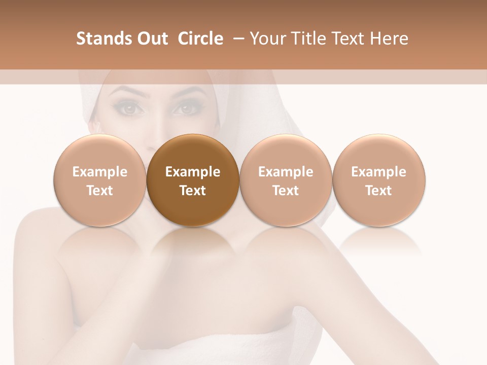 A Woman With A Towel On Her Head Sitting At A Table PowerPoint Template