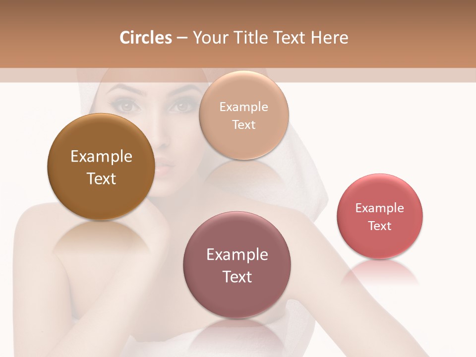 A Woman With A Towel On Her Head Sitting At A Table PowerPoint Template