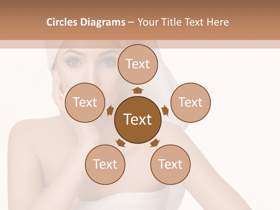 A Woman With A Towel On Her Head Sitting At A Table PowerPoint Template