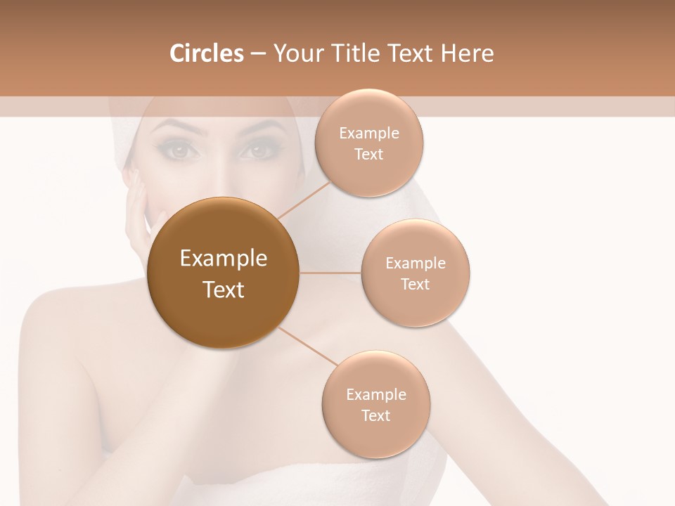 A Woman With A Towel On Her Head Sitting At A Table PowerPoint Template