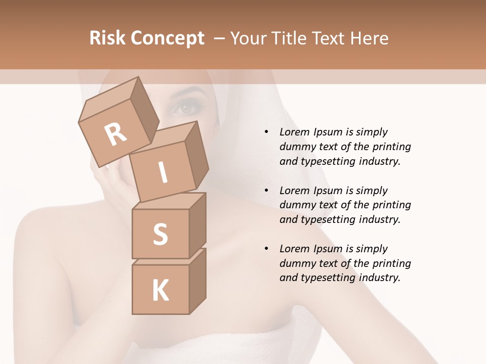 A Woman With A Towel On Her Head Sitting At A Table PowerPoint Template