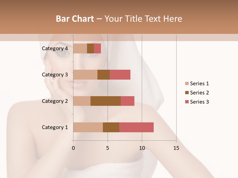A Woman With A Towel On Her Head Sitting At A Table PowerPoint Template
