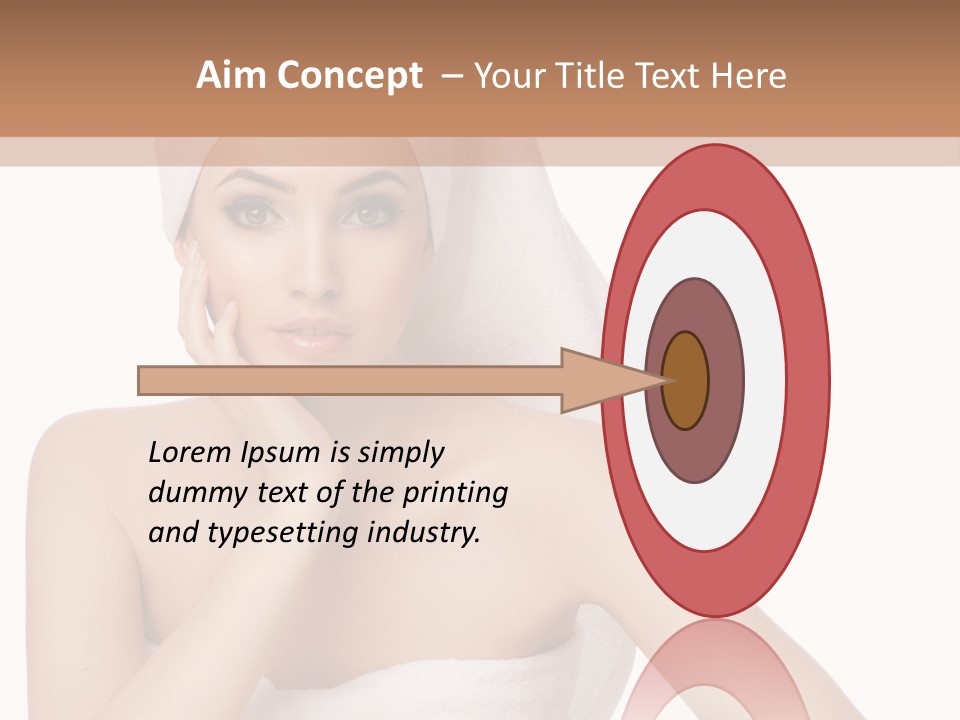 A Woman With A Towel On Her Head Sitting At A Table PowerPoint Template