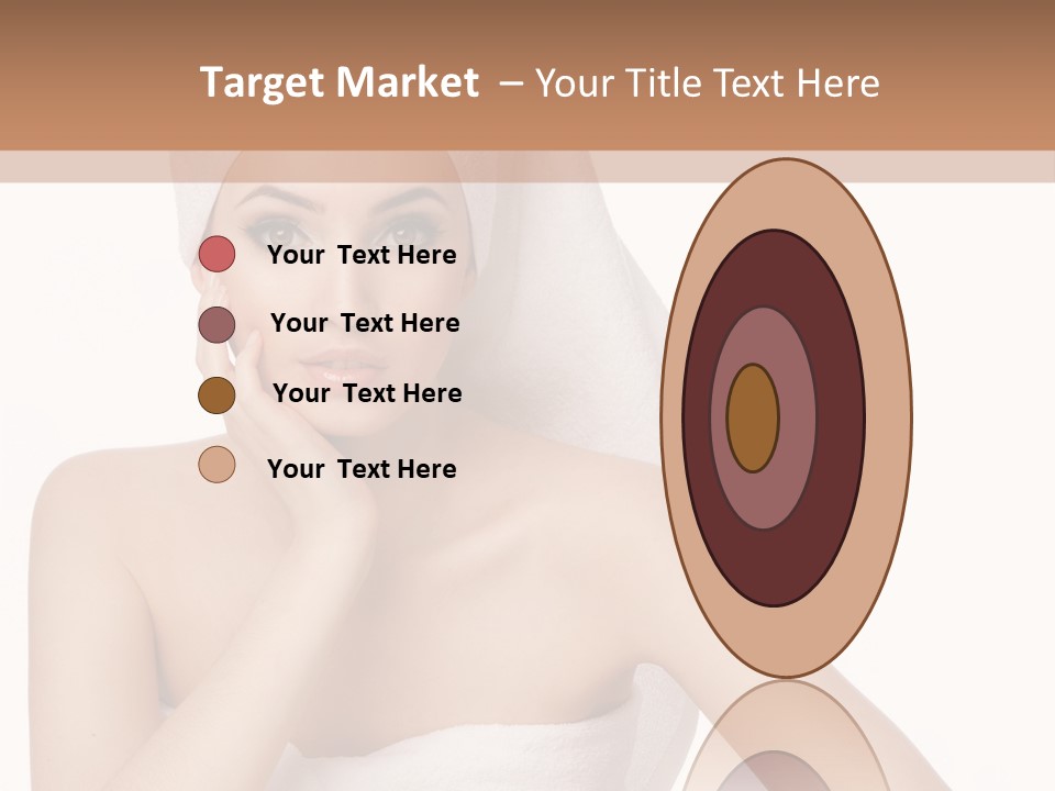 A Woman With A Towel On Her Head Sitting At A Table PowerPoint Template