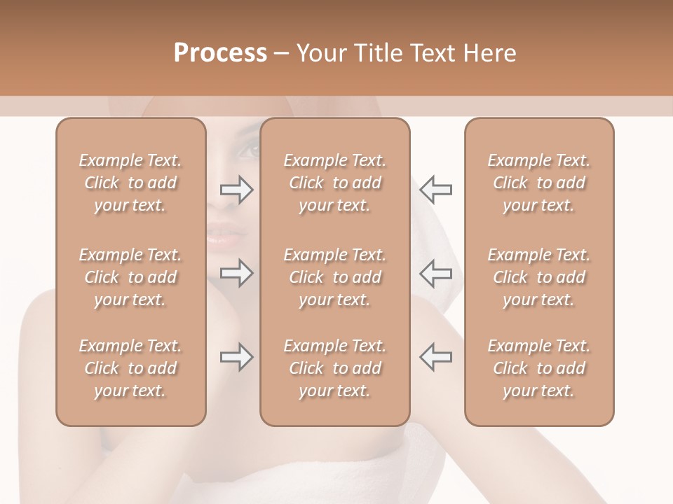 A Woman With A Towel On Her Head Sitting At A Table PowerPoint Template