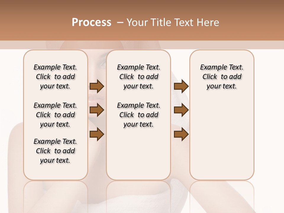 A Woman With A Towel On Her Head Sitting At A Table PowerPoint Template