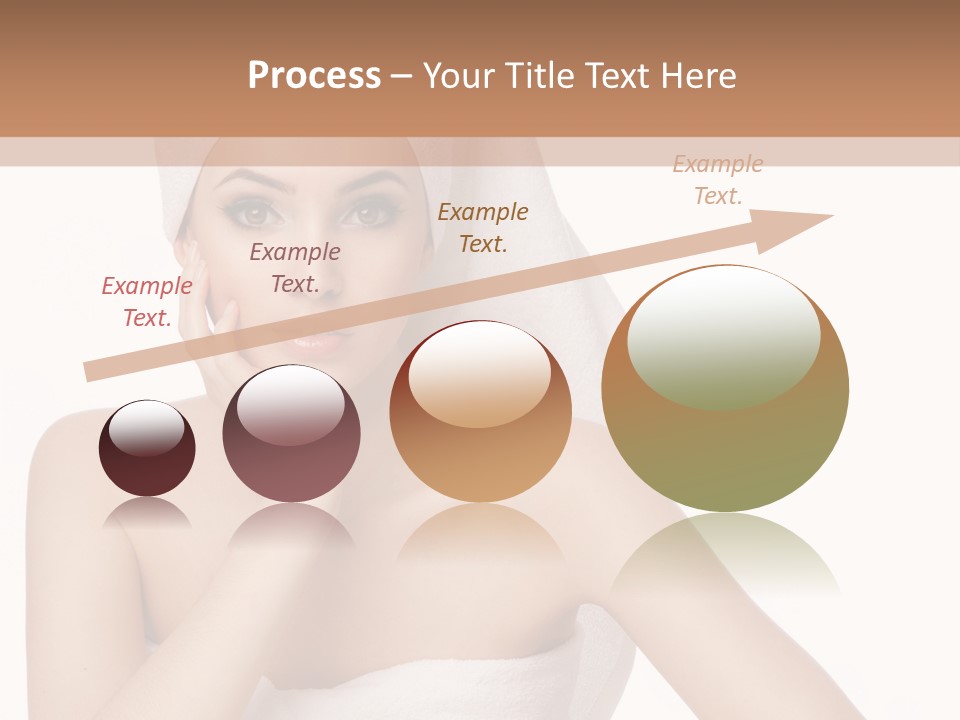 A Woman With A Towel On Her Head Sitting At A Table PowerPoint Template