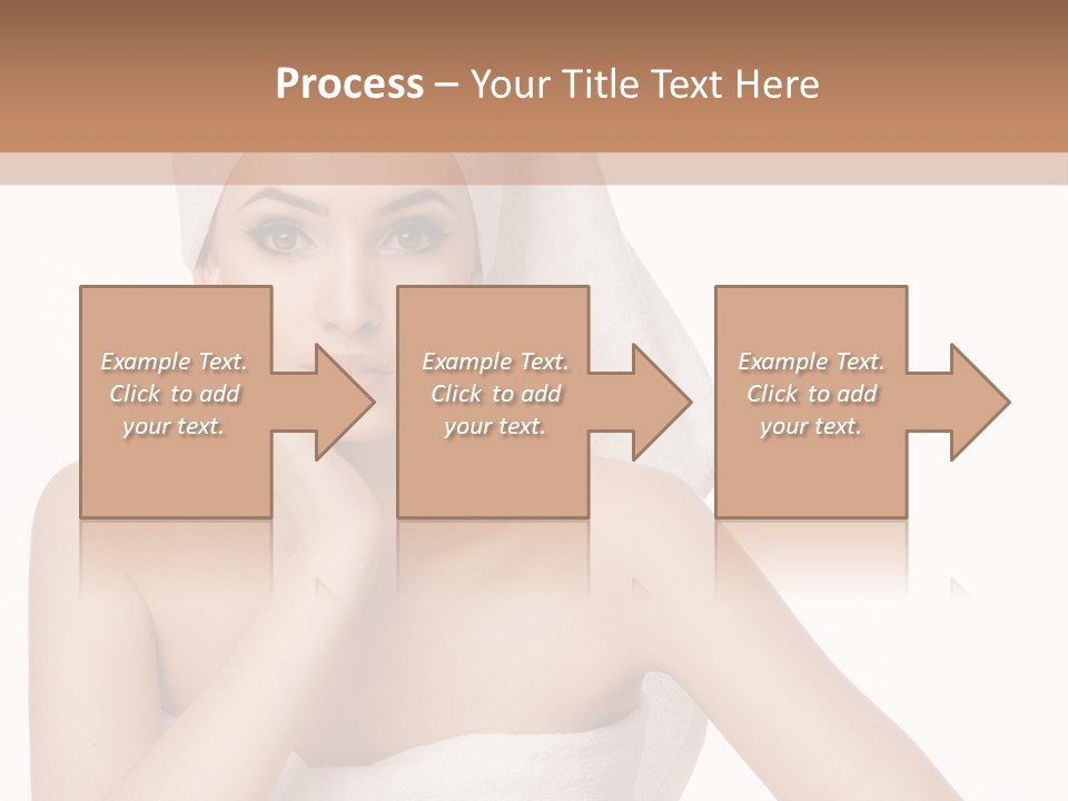 A Woman With A Towel On Her Head Sitting At A Table PowerPoint Template