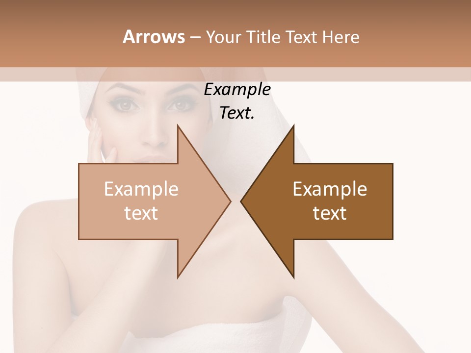 A Woman With A Towel On Her Head Sitting At A Table PowerPoint Template