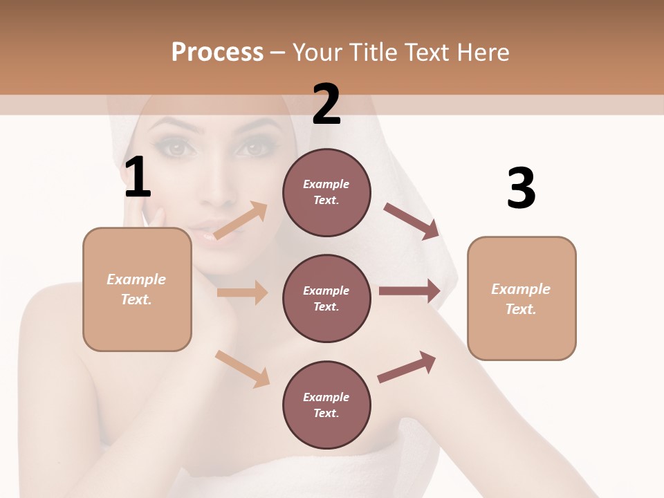 A Woman With A Towel On Her Head Sitting At A Table PowerPoint Template
