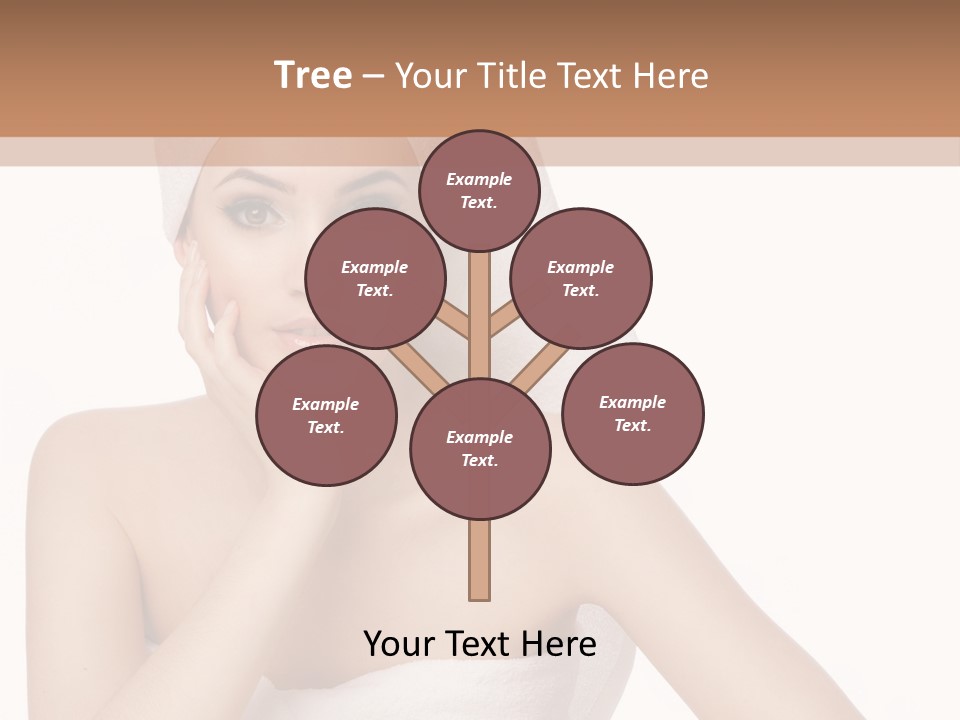 A Woman With A Towel On Her Head Sitting At A Table PowerPoint Template