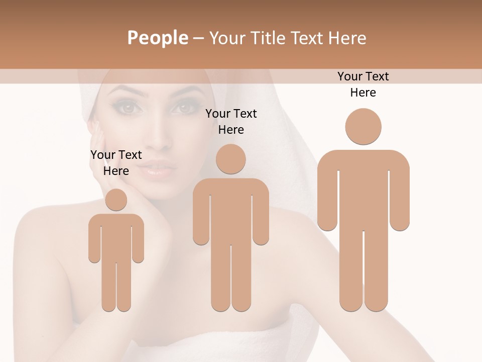 A Woman With A Towel On Her Head Sitting At A Table PowerPoint Template