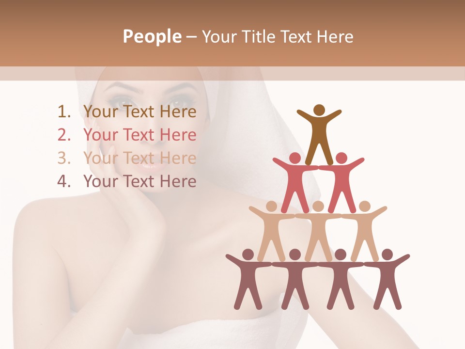 A Woman With A Towel On Her Head Sitting At A Table PowerPoint Template