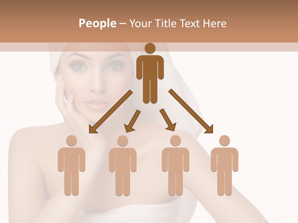 A Woman With A Towel On Her Head Sitting At A Table PowerPoint Template