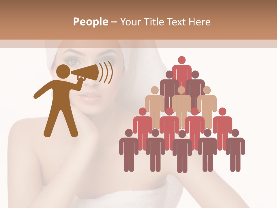 A Woman With A Towel On Her Head Sitting At A Table PowerPoint Template