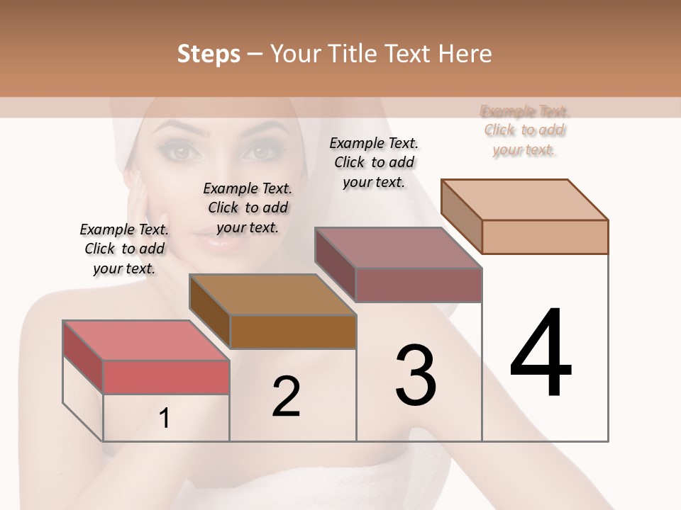 A Woman With A Towel On Her Head Sitting At A Table PowerPoint Template