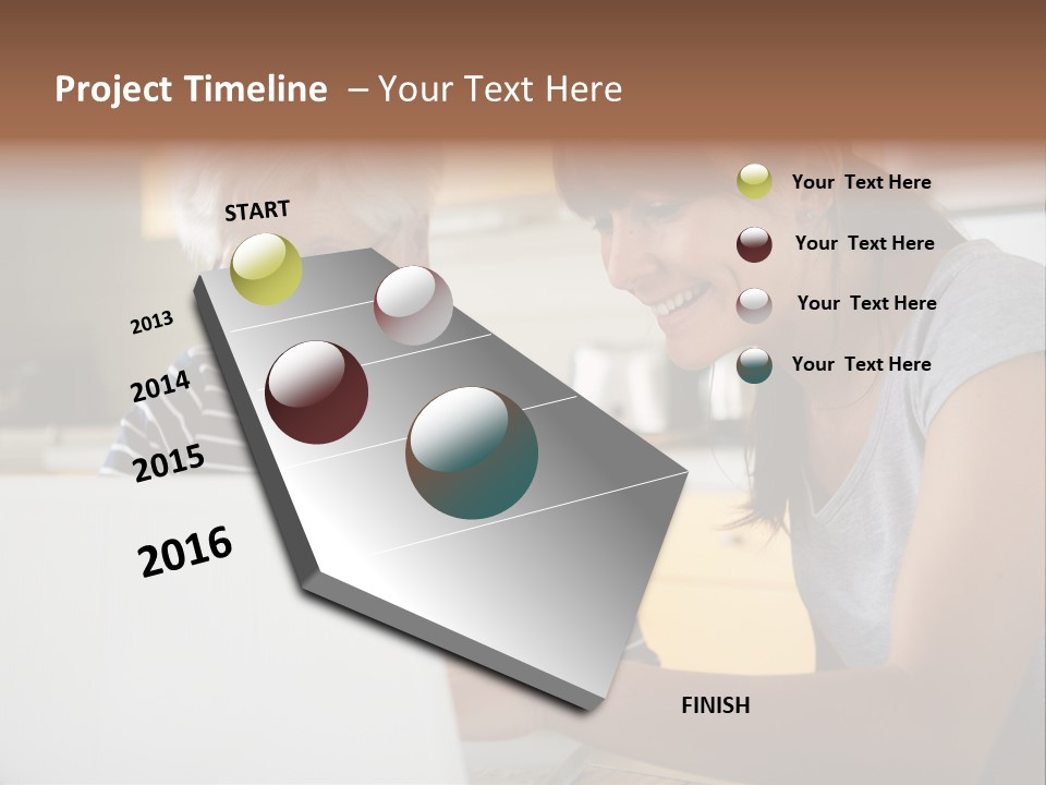 Summer Smiling Woman PowerPoint Template