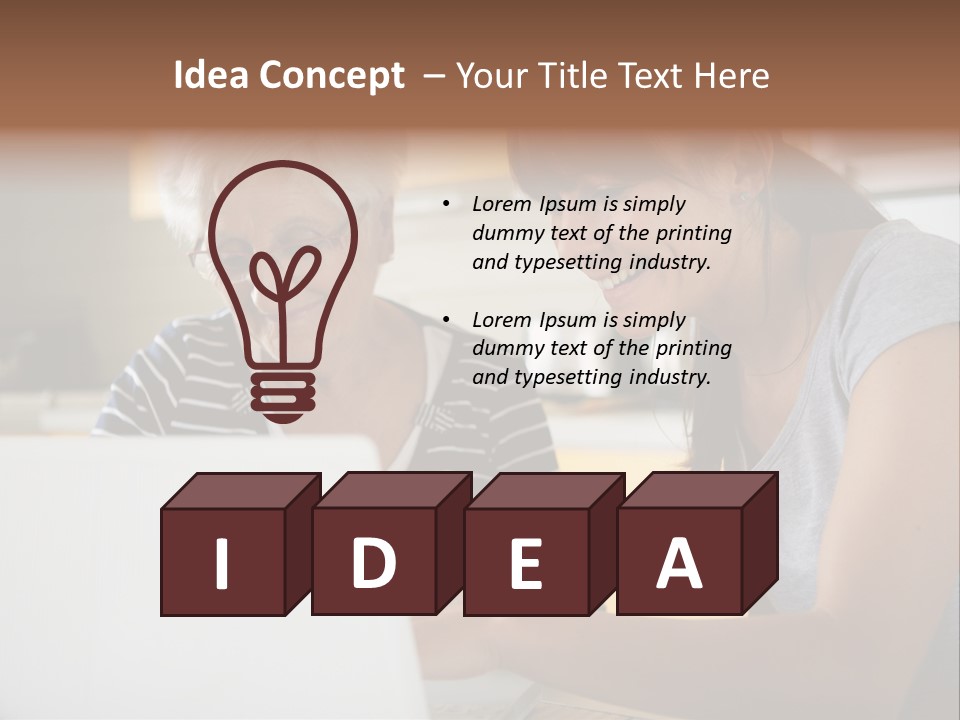 Summer Smiling Woman PowerPoint Template