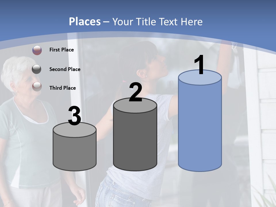 Grandmother Servicing Glass PowerPoint Template