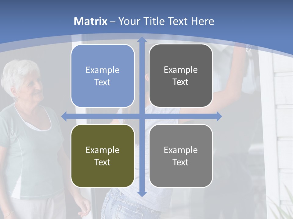 Grandmother Servicing Glass PowerPoint Template