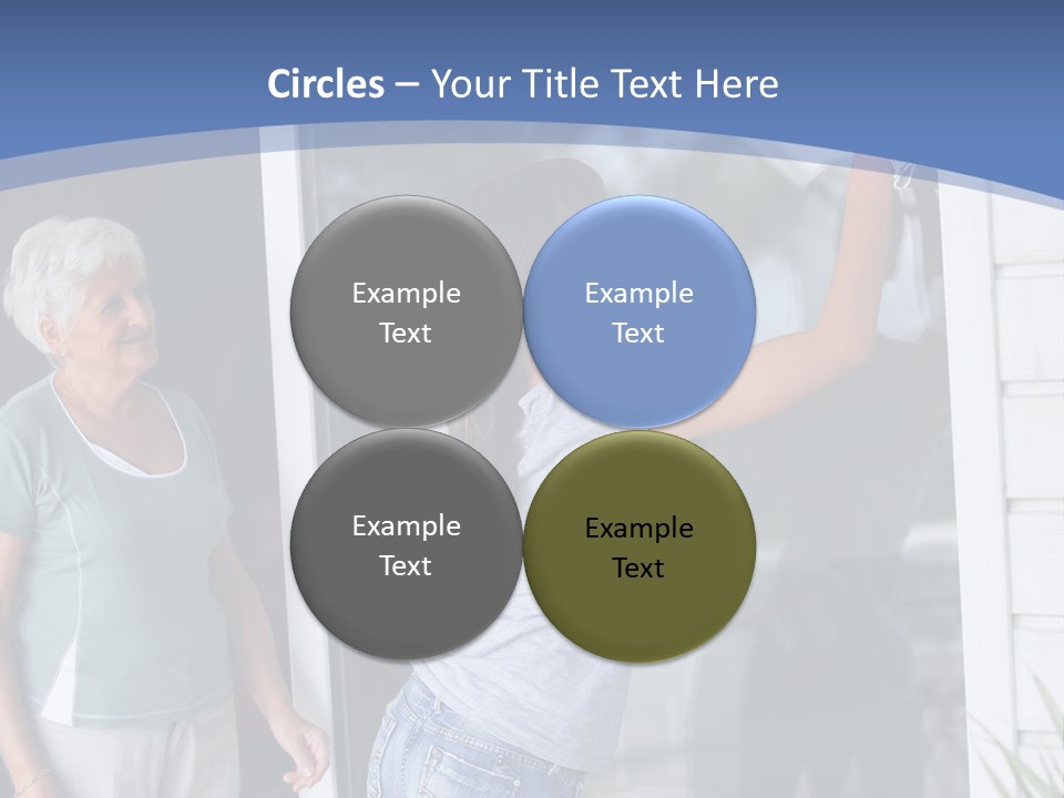 Grandmother Servicing Glass PowerPoint Template