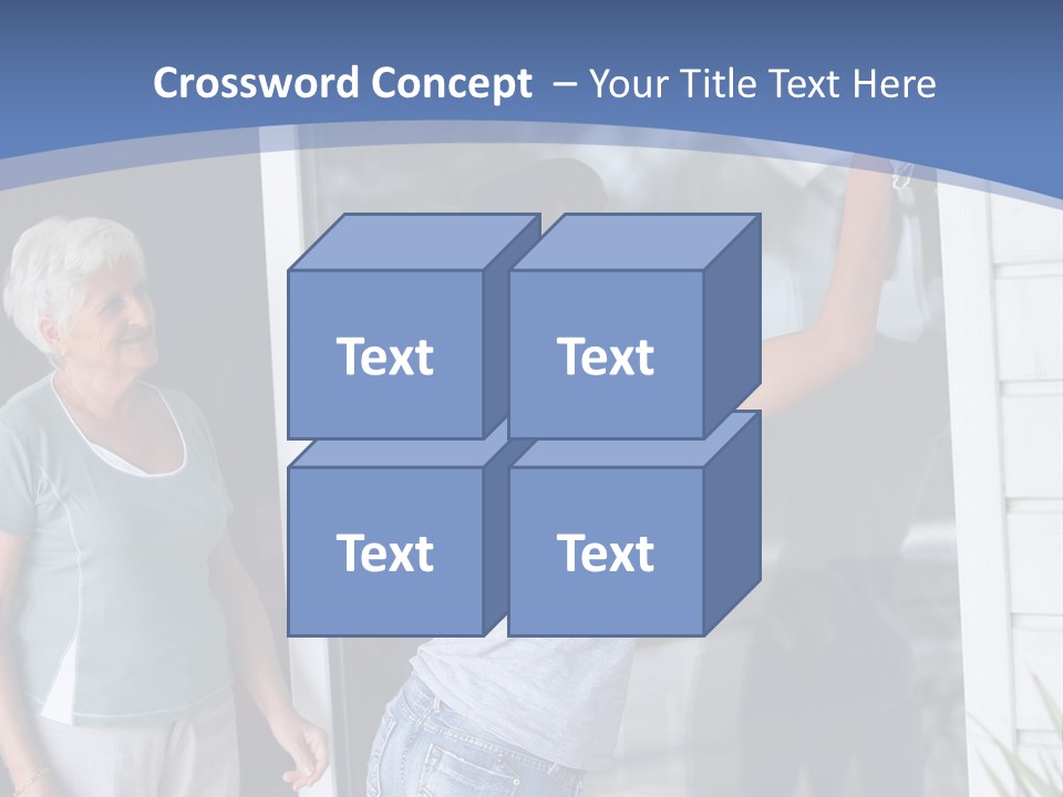 Grandmother Servicing Glass PowerPoint Template