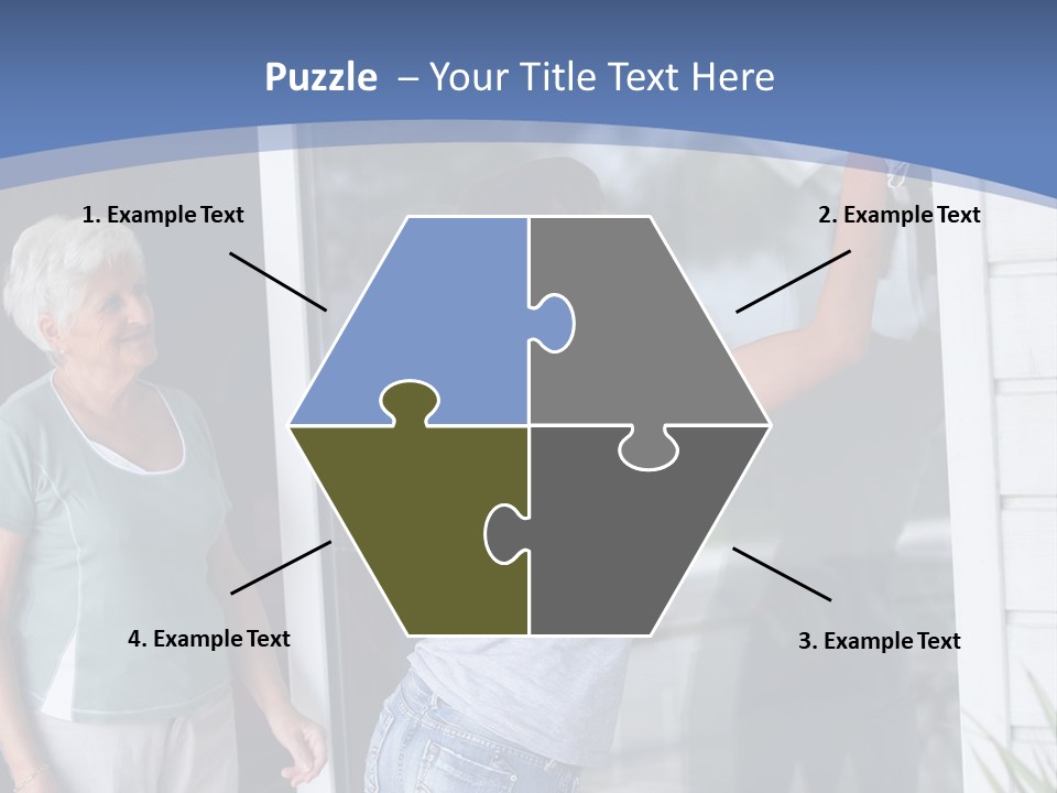 Grandmother Servicing Glass PowerPoint Template