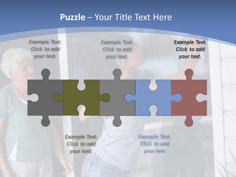 Grandmother Servicing Glass PowerPoint Template