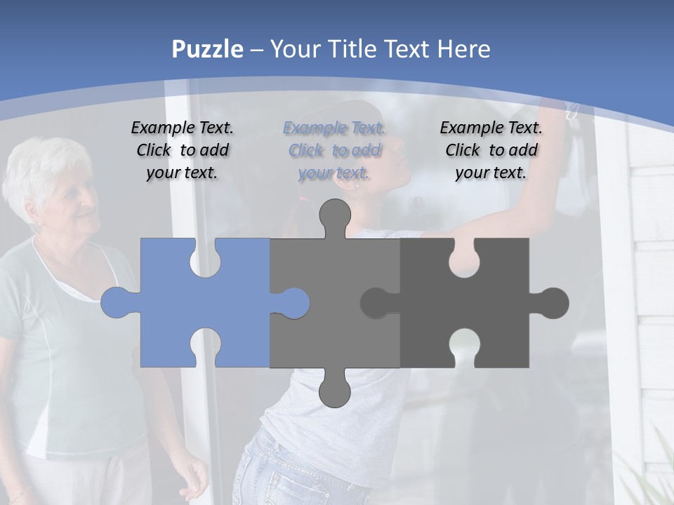 Grandmother Servicing Glass PowerPoint Template