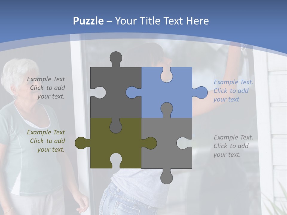 Grandmother Servicing Glass PowerPoint Template
