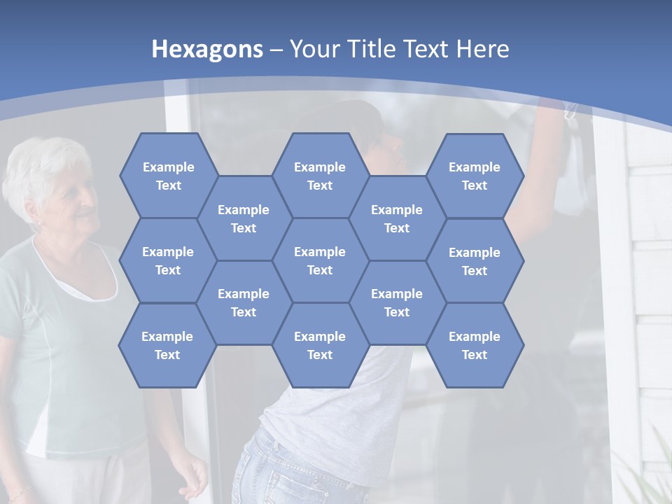 Grandmother Servicing Glass PowerPoint Template