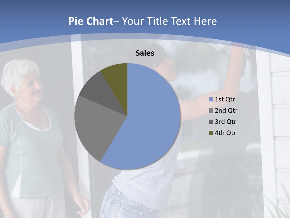 Grandmother Servicing Glass PowerPoint Template