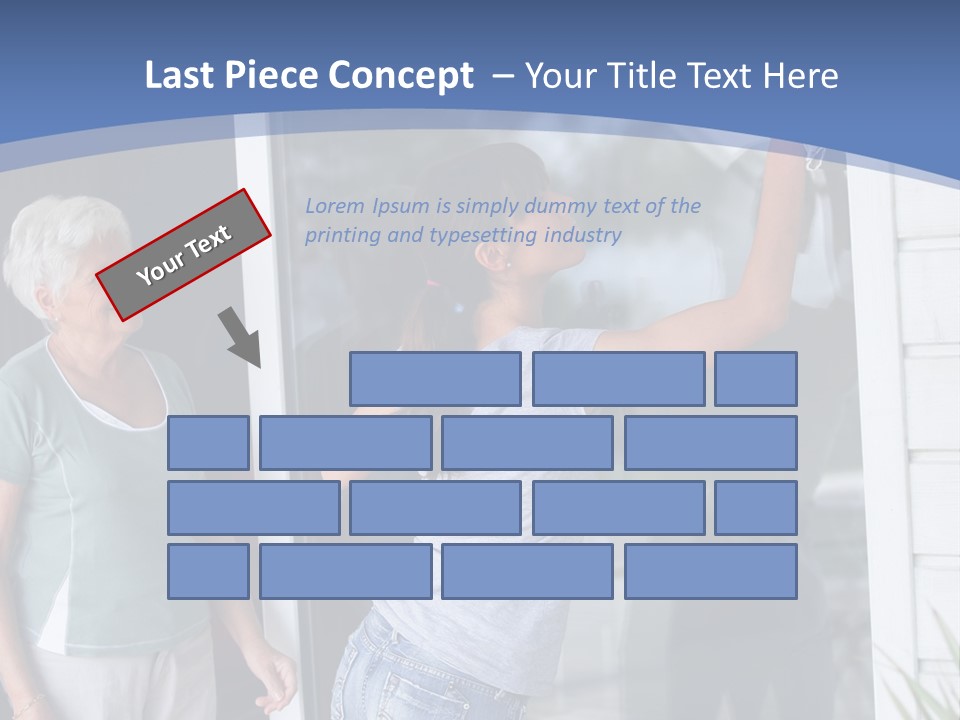 Grandmother Servicing Glass PowerPoint Template