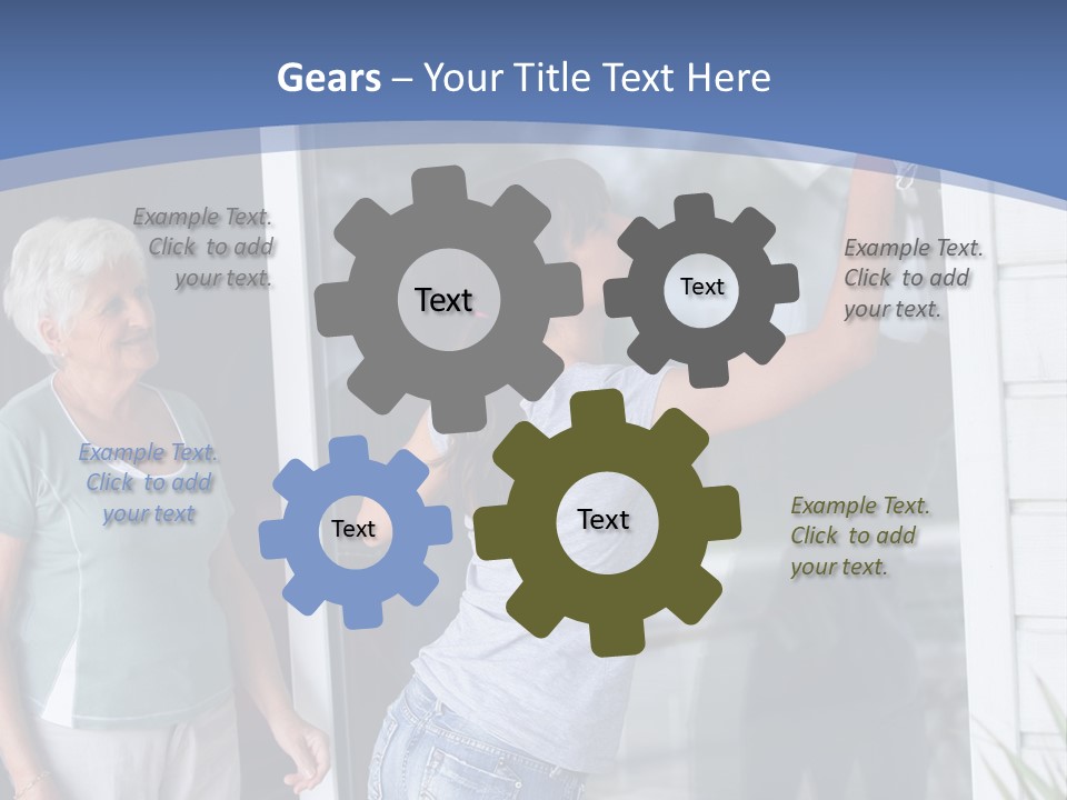 Grandmother Servicing Glass PowerPoint Template