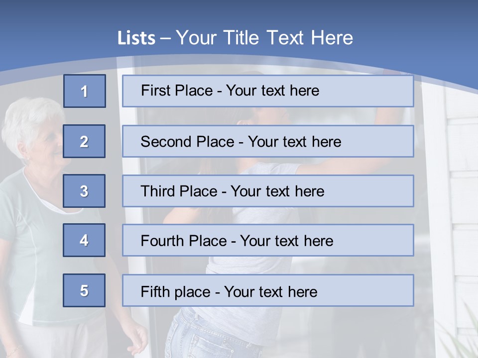 Grandmother Servicing Glass PowerPoint Template