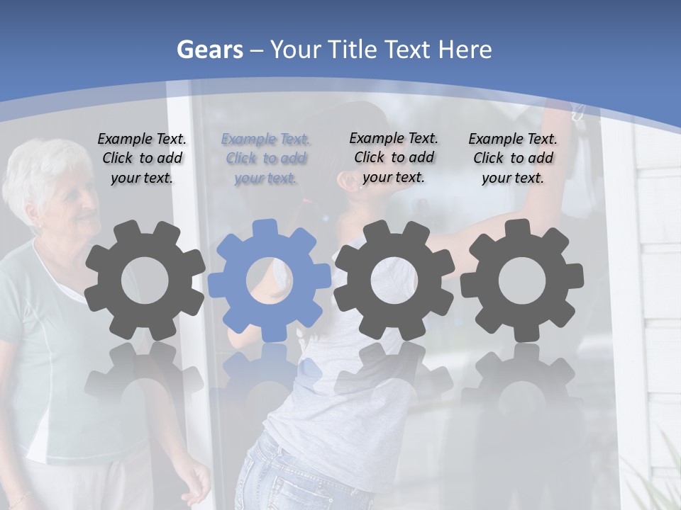 Grandmother Servicing Glass PowerPoint Template