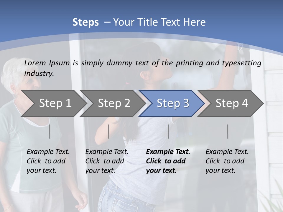 Grandmother Servicing Glass PowerPoint Template