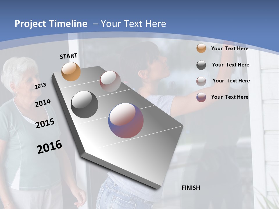 Grandmother Servicing Glass PowerPoint Template