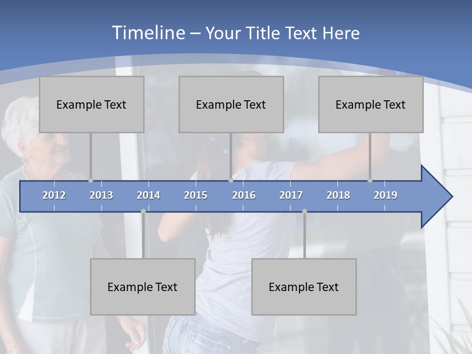 Grandmother Servicing Glass PowerPoint Template