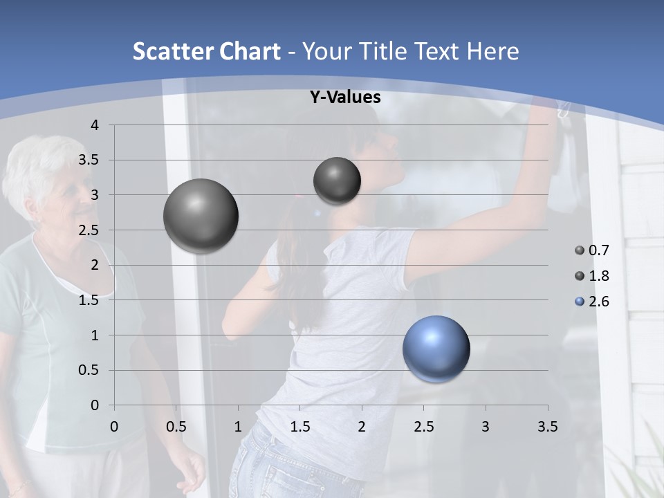 Grandmother Servicing Glass PowerPoint Template