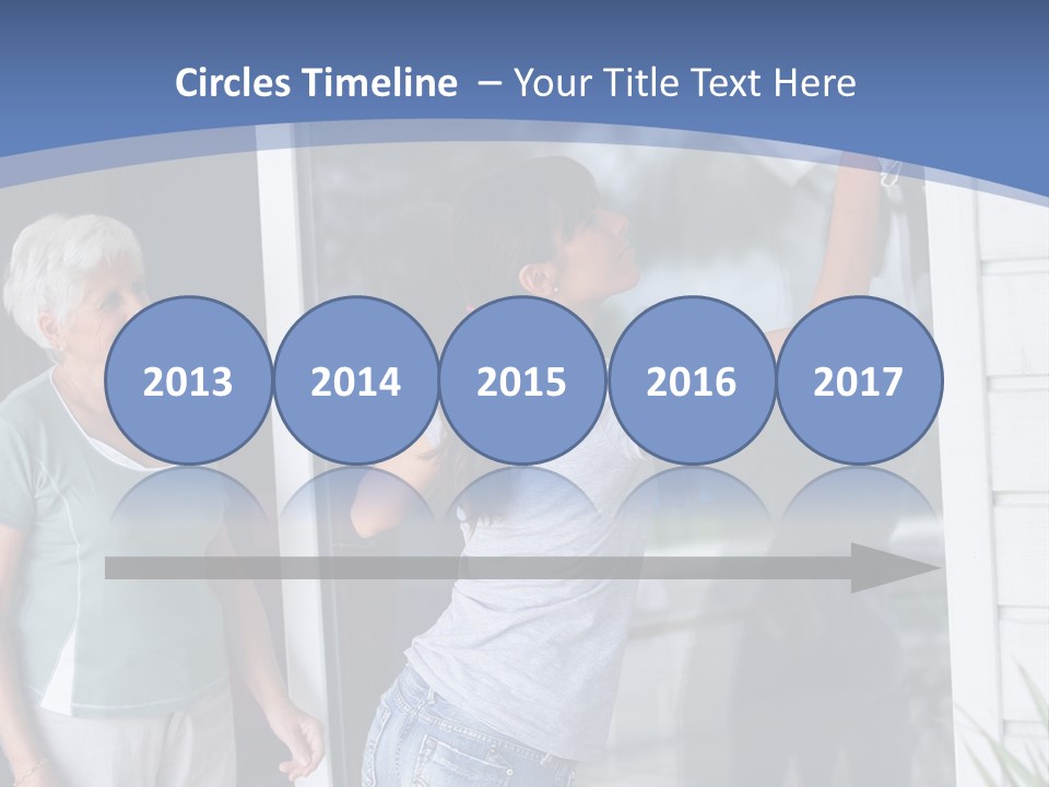 Grandmother Servicing Glass PowerPoint Template