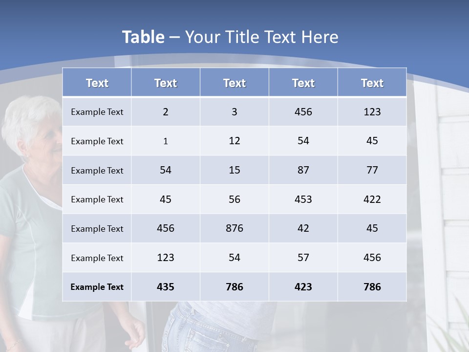 Grandmother Servicing Glass PowerPoint Template