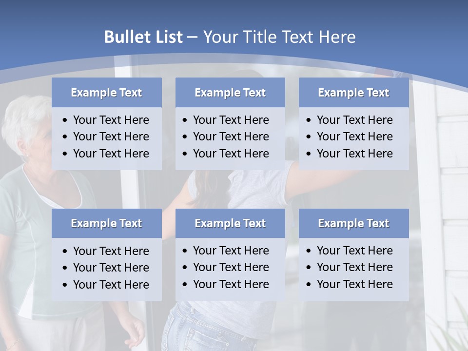 Grandmother Servicing Glass PowerPoint Template