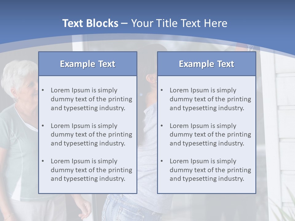 Grandmother Servicing Glass PowerPoint Template