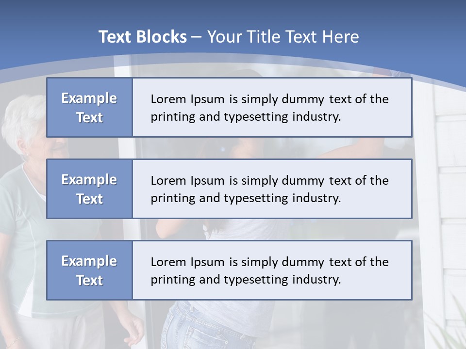 Grandmother Servicing Glass PowerPoint Template