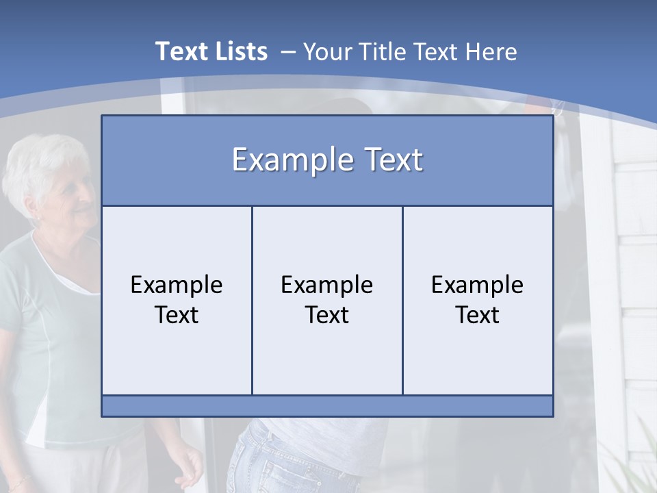 Grandmother Servicing Glass PowerPoint Template