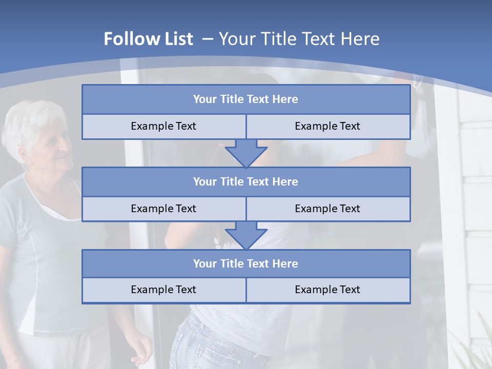 Grandmother Servicing Glass PowerPoint Template