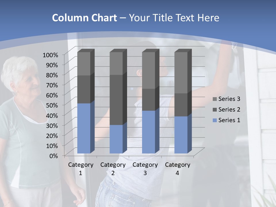 Grandmother Servicing Glass PowerPoint Template