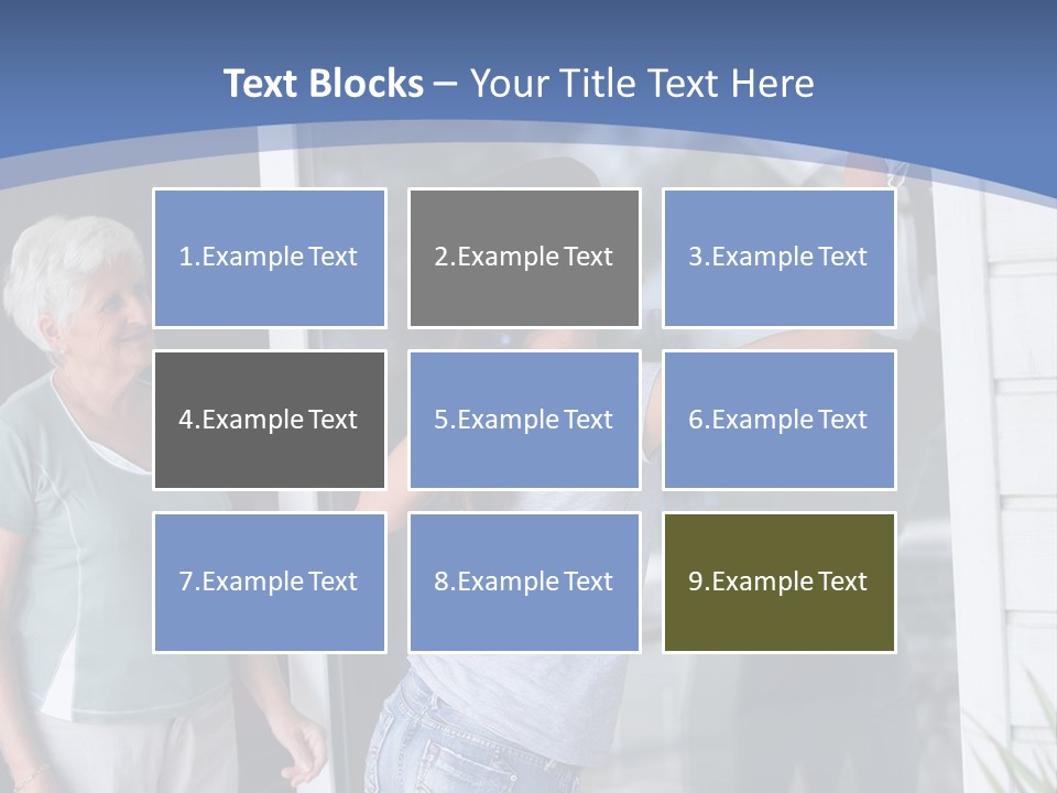 Grandmother Servicing Glass PowerPoint Template